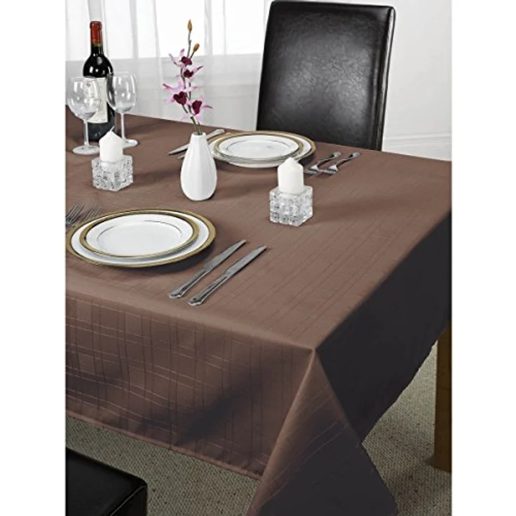 Emma Barclay Tischdecke, kariert, Polyester, silberfarben, 274x178 cm – Bild 3