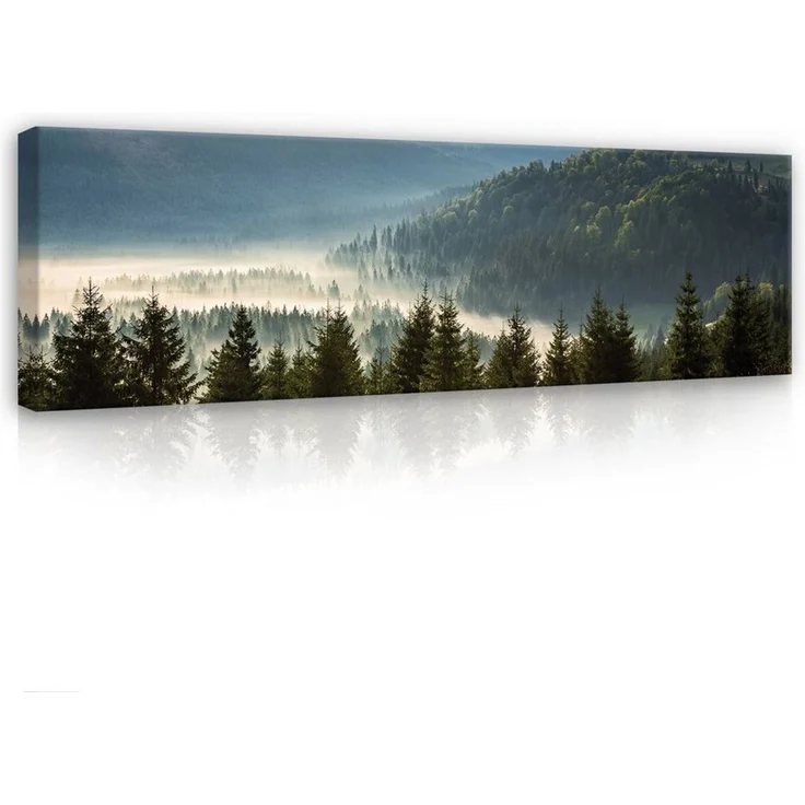 Wallarena Leinwandbild Natur - Mehrfarbig - Modern - Wohnzimmer, Natur, 145 x 45 x 3 cm – Bild 1