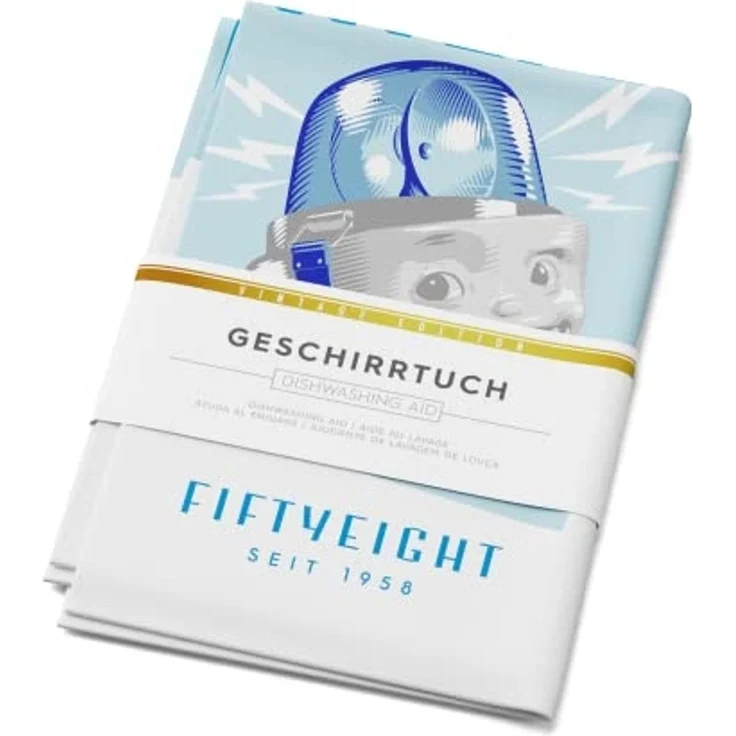 Fiftyeight Products Geschirrhandtuch Spül Hilfe 100% Bio-Baumwolle – Bild 2