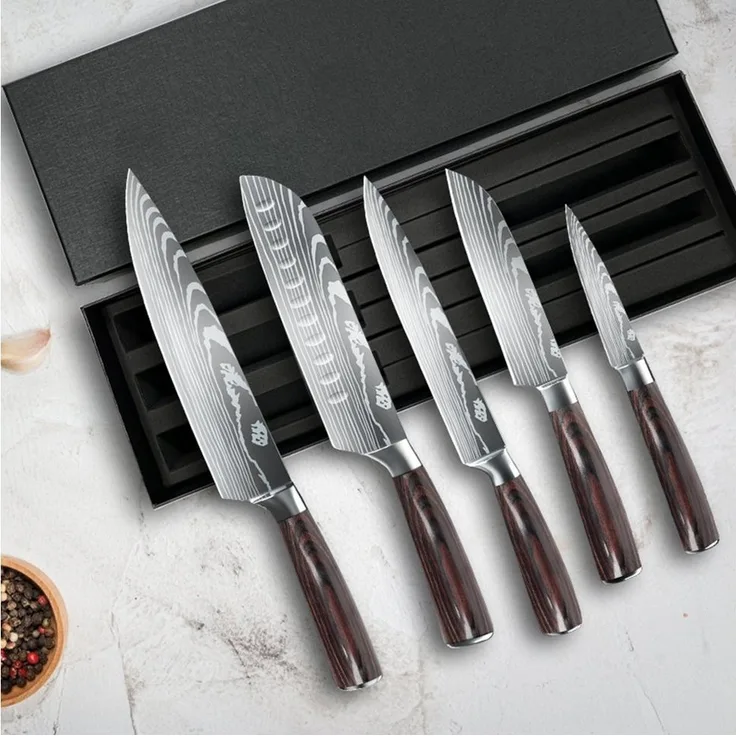 Fine Life Pro Messer-Set (Set, 6-tlg), 3Cr13 Edelstahl, Küchenmesser Set mit Geschenkbox