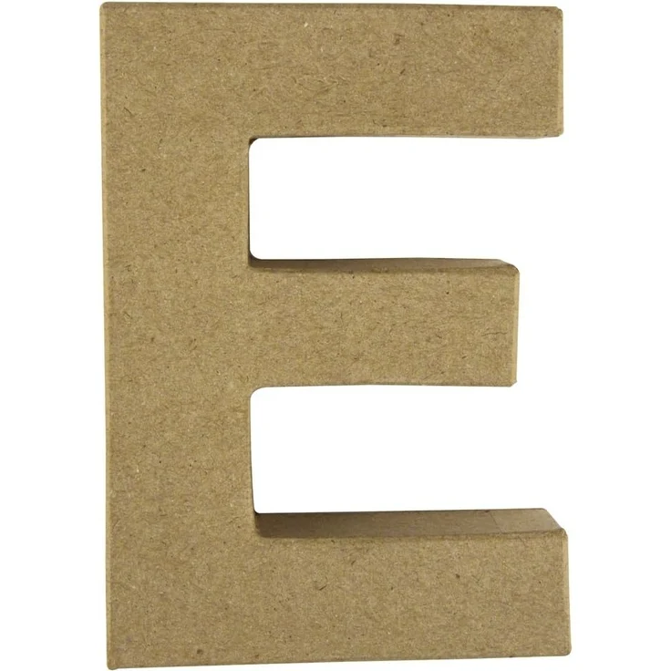 Pappmaché Buchstabe E FSC Recycled100%, 15x10,5x3cm – Bild 1