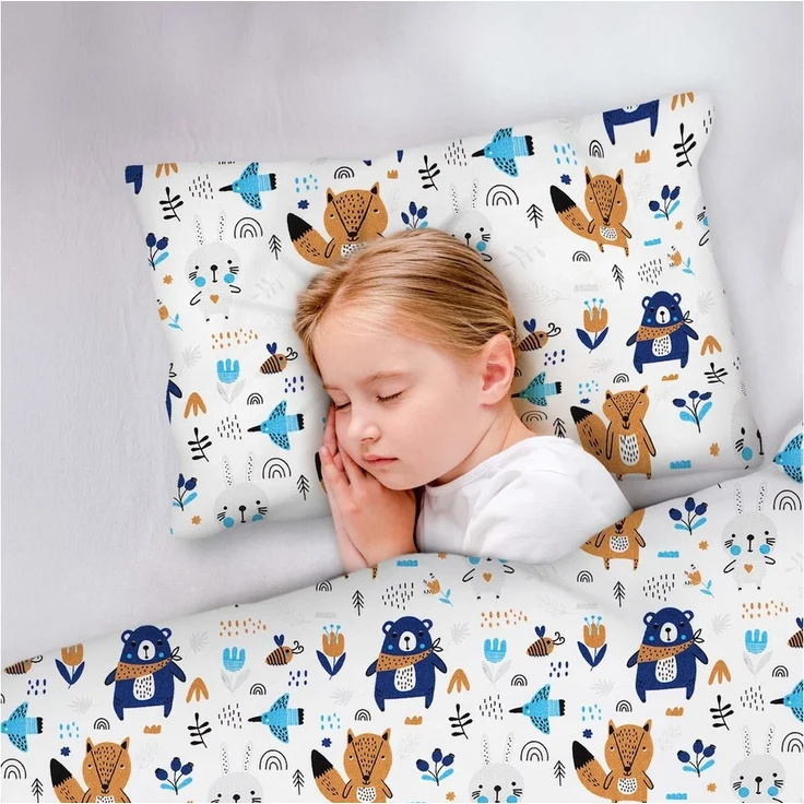 Amilian Kinderbettwäsche 100x135 - Bettwäsche Kinder - Kopfkissenbezug 40x60 cm Babybettwäsche, 2 teilig, 100% Baumwolle, für Mädchen und Jungen – Bild 3