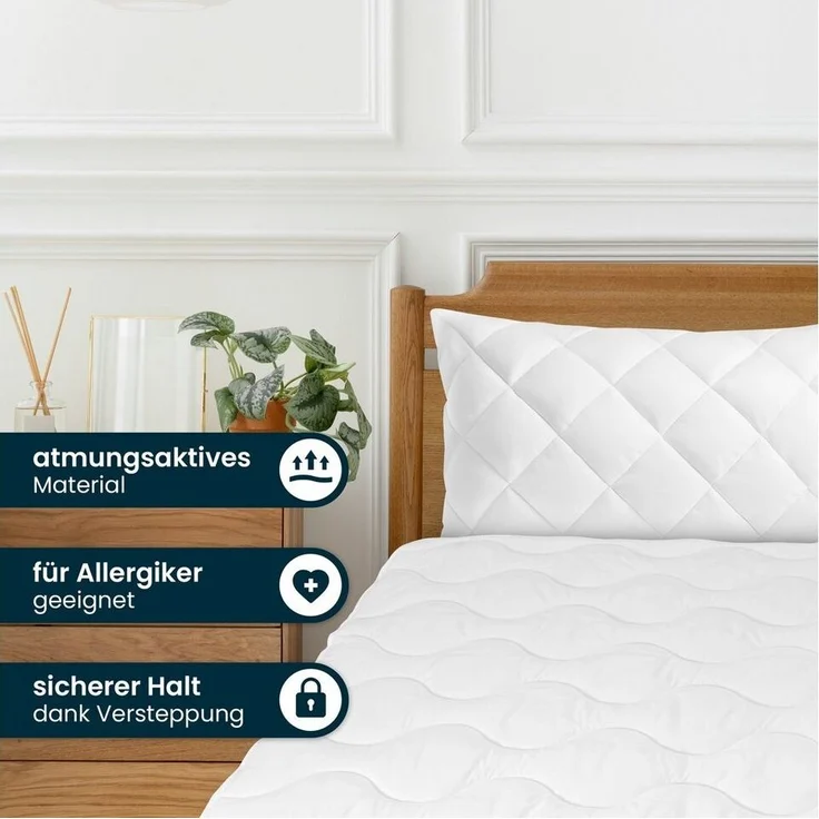 Gentle North Microfaserbettdecke + Kopfkissen Bettdecke & Kopfkissen-Set - 2-Set Kopfkissen - Ganzjahresdecke, Füllung: 100% Polyester, Reißverschluss beim Kissen - waschbar - allergikerfreundlich – Bild 2