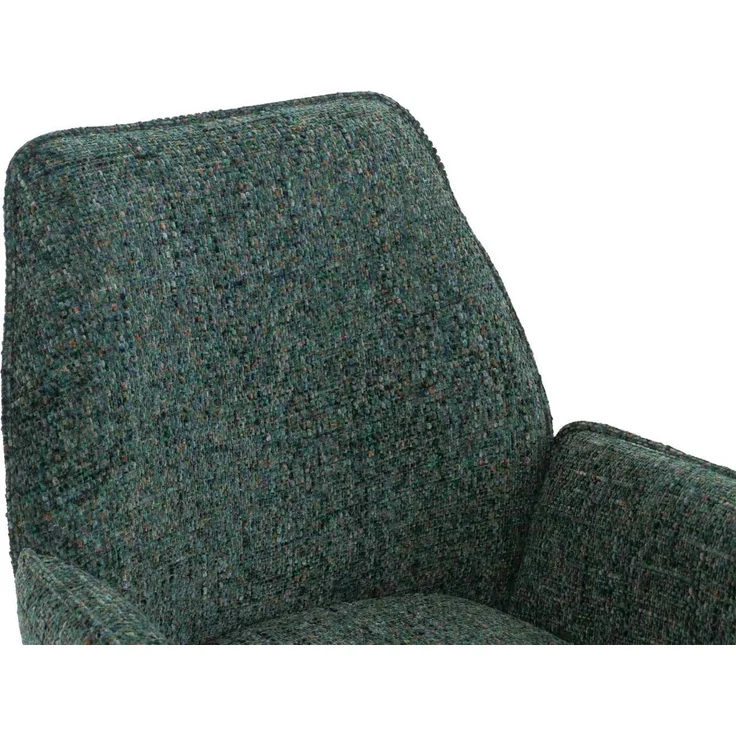 6er-Set Esszimmerstuhl HWC-G67, drehbar Auto-Position Metall Chenille (410g/m²) ~ Gestell creme, grün – Bild 5