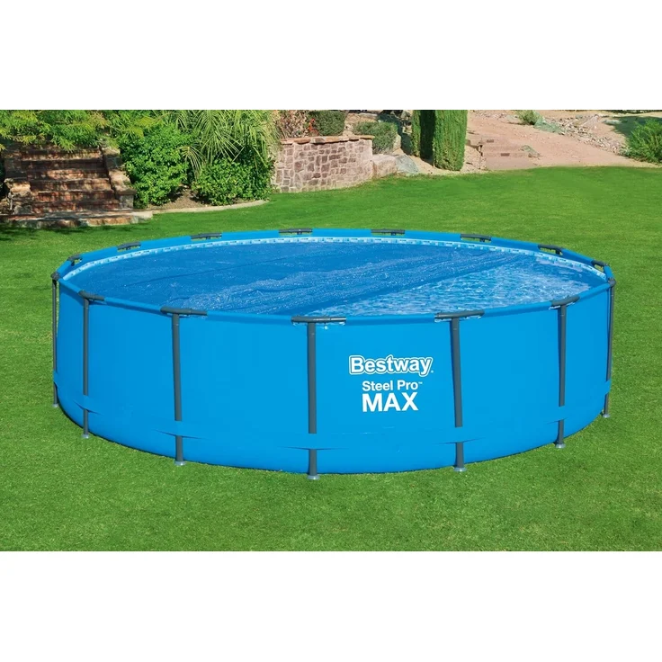 PE-Solarabdeckplane Ø 462 cm, blau, rund – Bild 5
