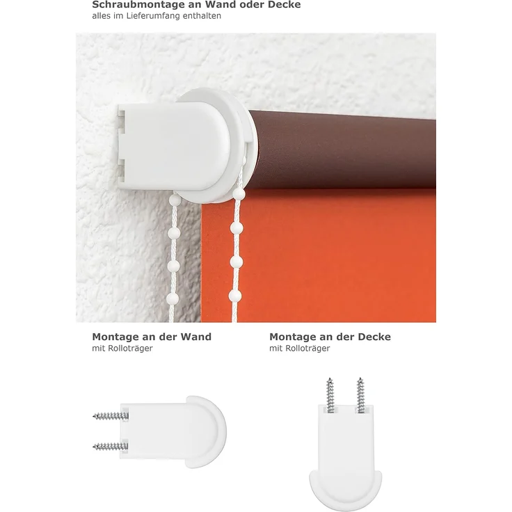 Lysel Outlet - Verdunkelungsrollo Shiny Rostorange, (B x H) 122.50cm x 175cm in orange/rostorange – Bild 3