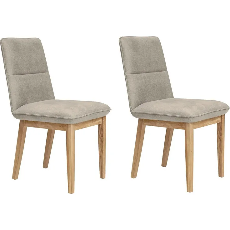 Home affaire Esszimmerstuhl Beluna Polsterstuhl Esszimmer Bestseller (Set, 2 St), Gestell und Beine aus massiver Eiche modernes Landhaus