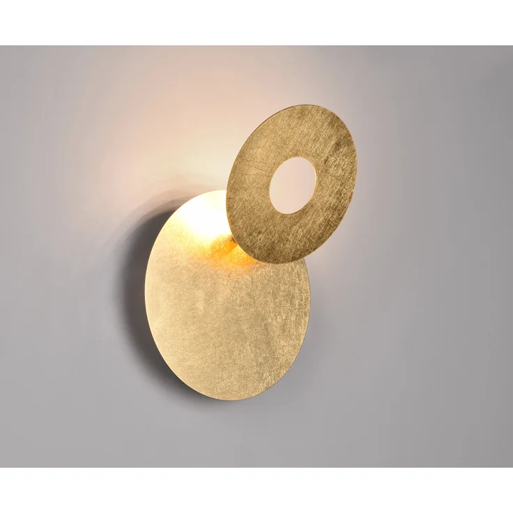 Trio Leuchten LED Wandleuchte Leano 6W, warmweiß goldfarbig Metall – Bild 3