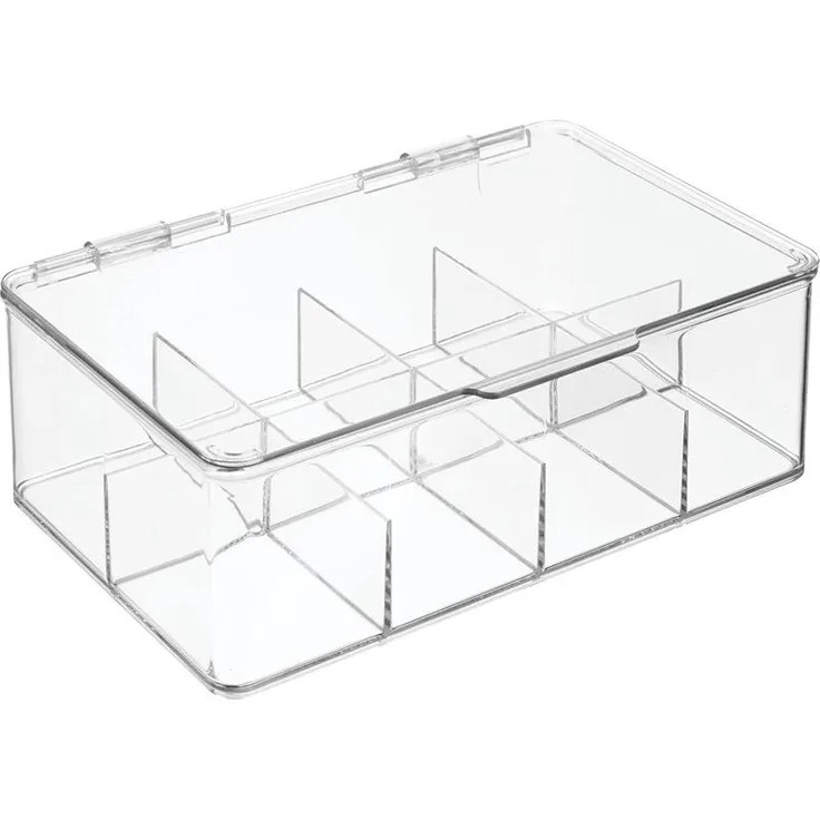 Aufbewahrungsbox Tee Kaffee Gewürze Küche Organizer 8 Fächer mDesign transparant