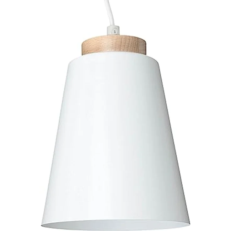 Licht-Erlebnisse Hängeleuchte Metall & Holz, Skandinavisch, 3-Flammig E27, Weiß, 66 cm für Esszimmer und Küche – Bild 5