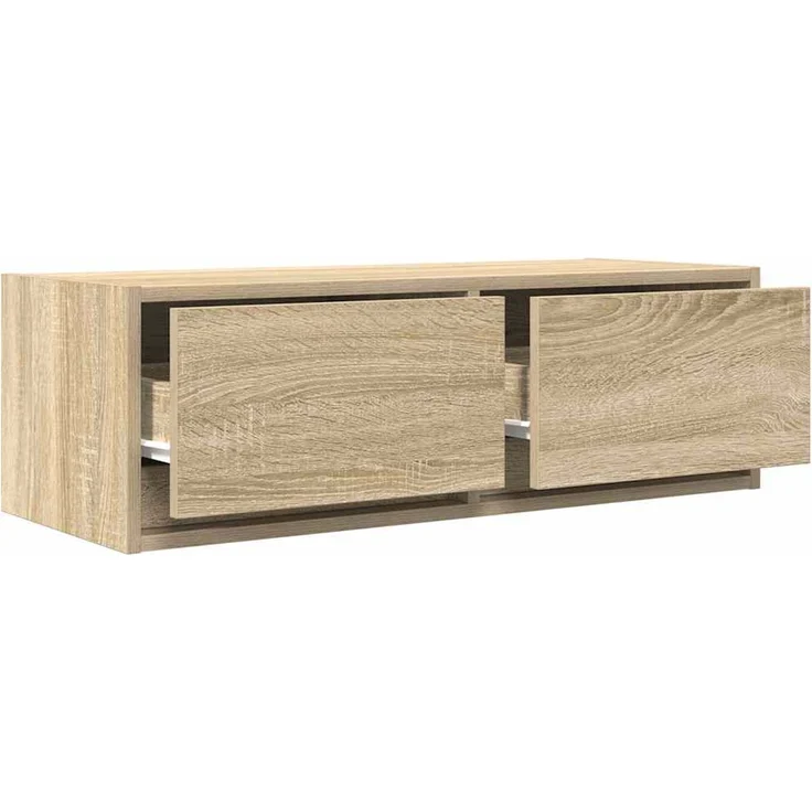 2 pcs TV-Schrank, Lowboard TV Sonoma-Eiche 80x31x25,5 cm Holzwerkstoff – Bild 4