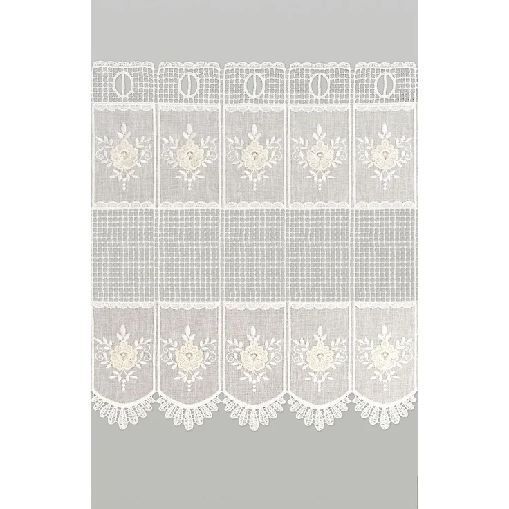 Lysel Scheibengardine Zierblume (Bx H) 144,5cm * 45cm beige/hellbeige – Bild 5