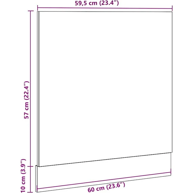 vidaXL Geschirrspülerblende Altholz-Optik 60x1,5x67 cm Holzwerkstoff 856134 – Bild 8