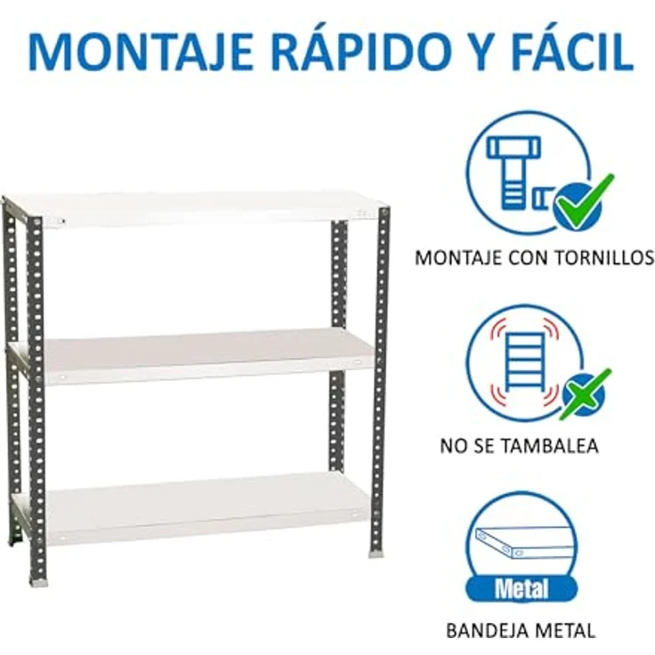 Simonrack Schwerlastregal, Lagerregal, 100 x 100 x 30 Metallregal, Kellerregal, Biegestelle 100 kg, 3 Fachböden, Anthrazit/Weiss - Comfort – Bild 6