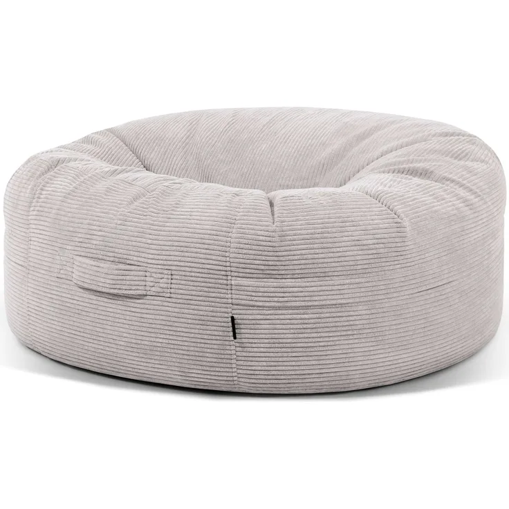 Sitzsack ‘Roll 135‘, Bezugstoff - Waves, 100% Polyester, White Grey, 50x135x135 cm.