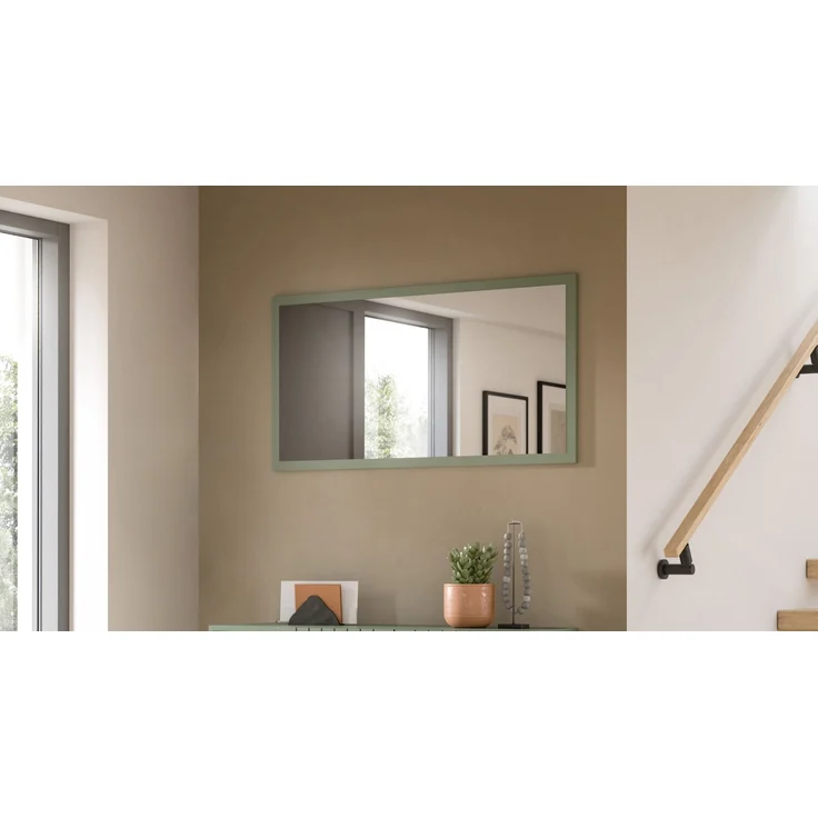 Spiegel (B/H/T: 106x55x2 cm) in Smoke Green Nachbildung und Spiegelglas – Bild 4
