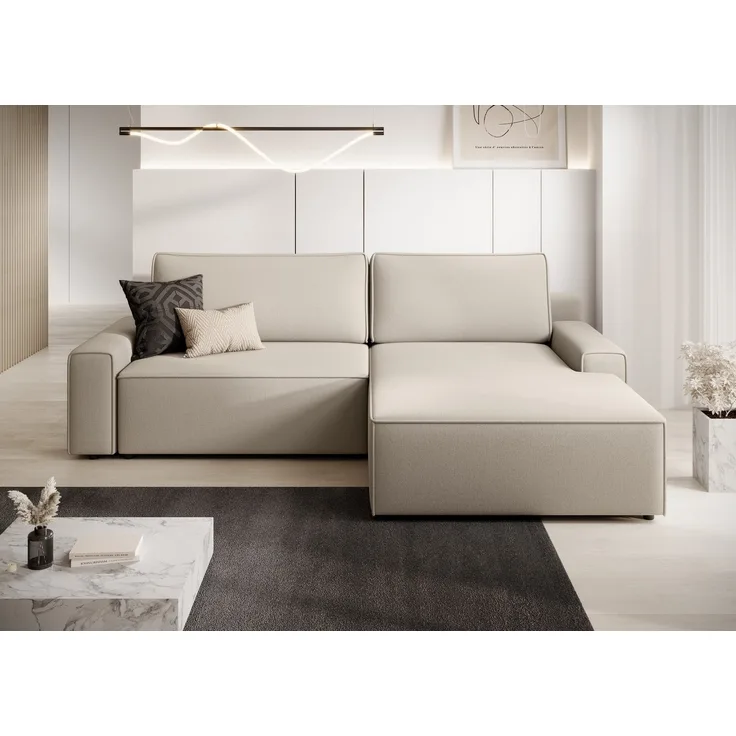 TRENDMANUFAKTUR Ecksofa Challenge, Schlafsofa mit Bettkasten, Couch in L-Form, Breite 245 cm, Recamiere beidseitig montierbar, auch in trendigem Cordstoff