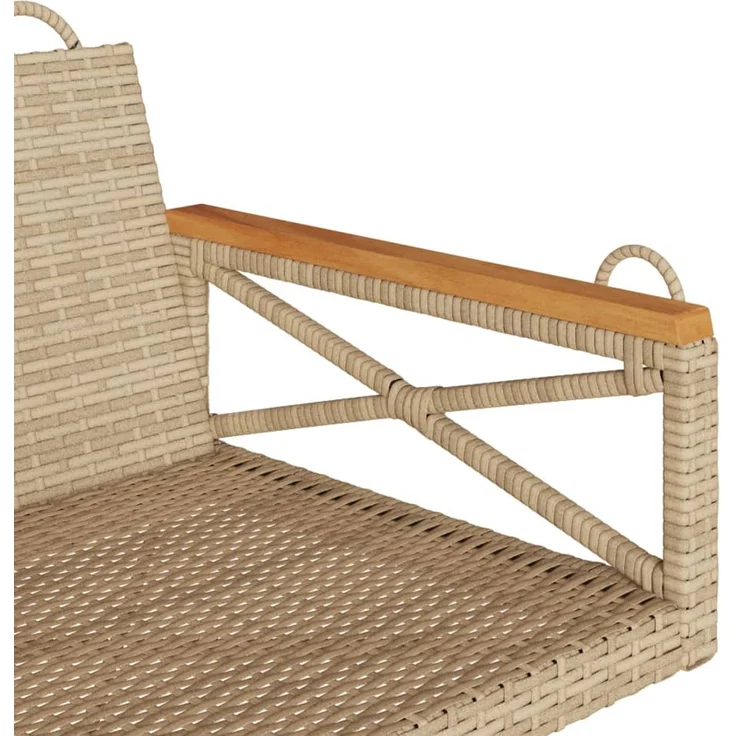 vidaXL Hängesessel Beige 63x62x40 cm Poly Rattan 368172 – Bild 7