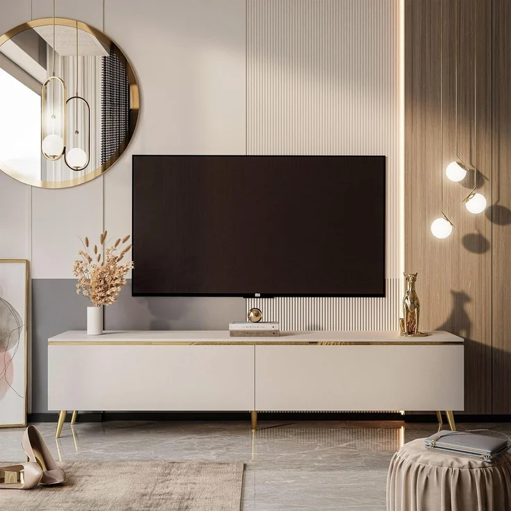 Lookway Lowboard AURORA Kaschmir Hängende TV-Schrank oder auf Beinen 180 cm – Bild 3