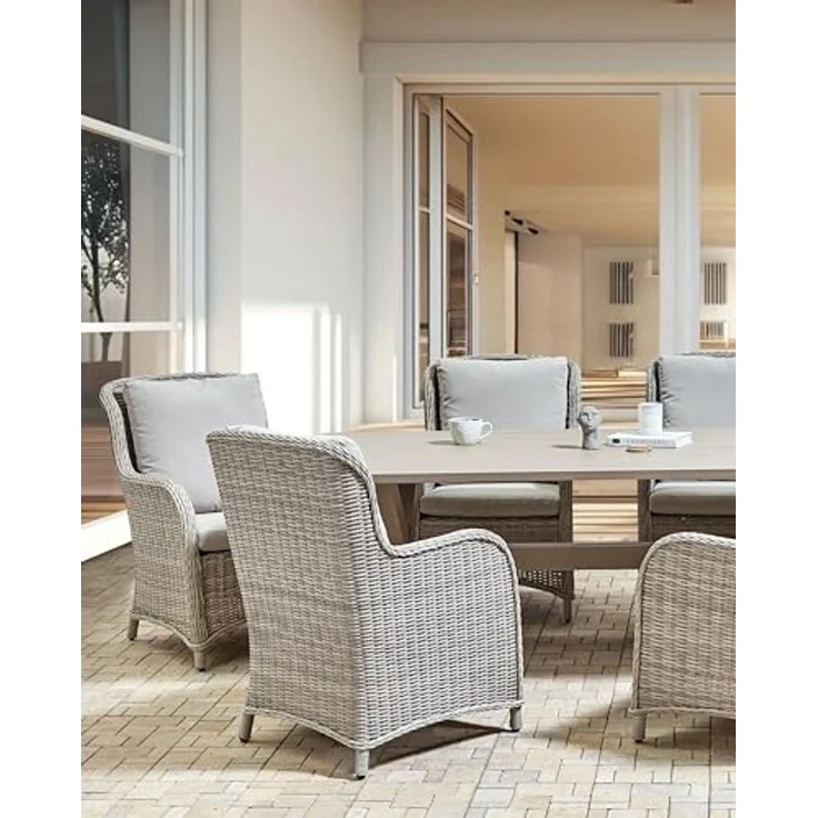 Beliani 'CASCAIS' Gartensessel 2er Set, PE Rattan taupe – Bild 2