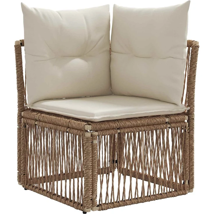 vidaXL Gartensofa-set 9 stk. Beige Poly-Rattan 3434871 – Bild 3