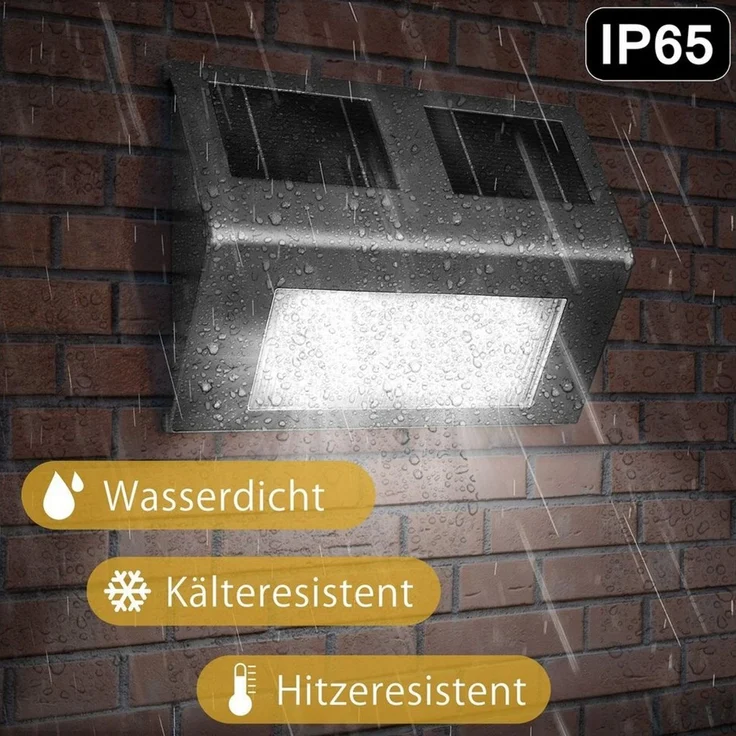 monzana LED Solarleuchte, Solarleuchte, 2er Set Hängend Solarlampe für Außen Edelstahl Wetterfest Wandleuchte – Bild 2