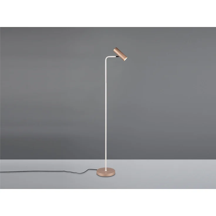 LED Leseleuchte Metall Coffee / Weiß, Spot schwenkbar, Höhe 151cm – Bild 6