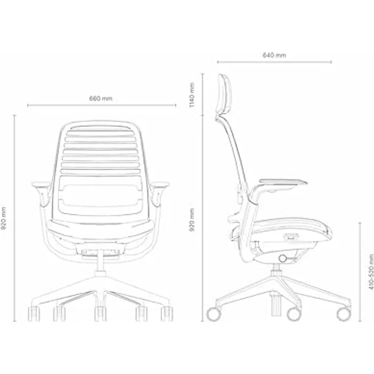 Steelcase Series 1 Ergonomischer Bürostuhl mit LiveBack Lumbalstütze und 4D-Armlehnen Beige – Bild 3