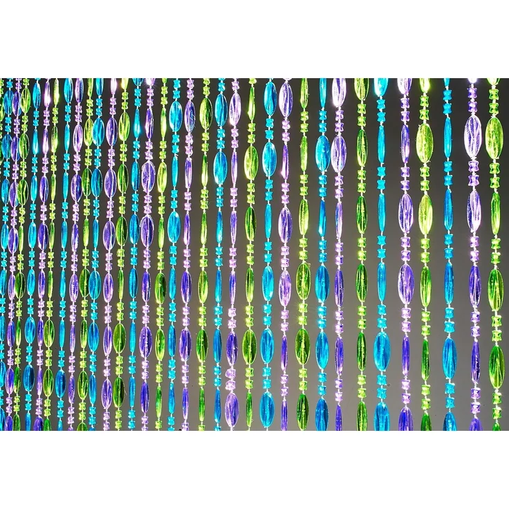 Kobolo Türvorhang Perlenvorhang RAINBOW 90x200 cm - Kunststoff bunt (1 St), Ösen – Bild 7