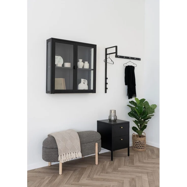 House Nordic Kleiderständer, Metall, schwarz, 3x30x82 cm – Bild 6