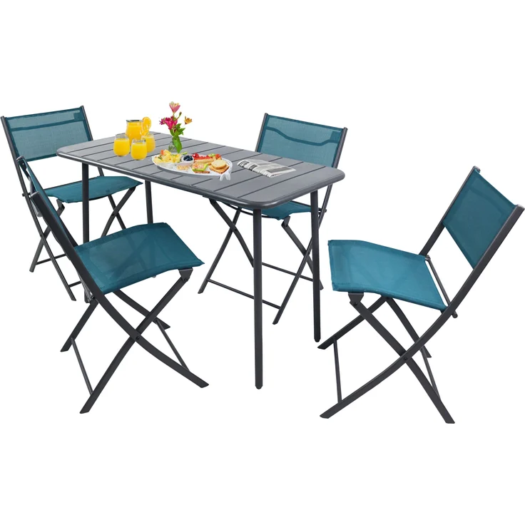 VCM Gartenmöbel-Set Sumila 920518 Türkis H. 79 x B. 110 x T. 55 cm – Bild 1