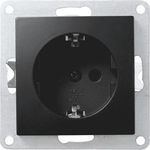 Schutzkontakt-Steckdose McPower ''Flair'' 250V~/16A, UP Einsteckschutz, matt schwarz