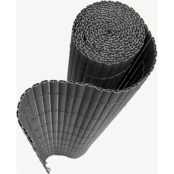 PVC Sichtschutzmatte Cefalu 100x400 cm 19mm Anthrazit [casa. pro] – Bild 4