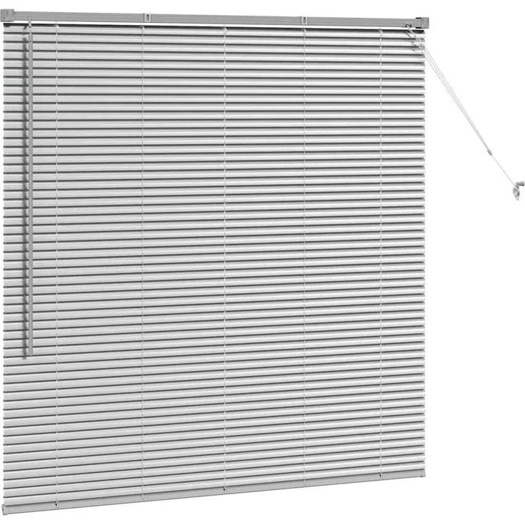 vidaXL Venezianische Jalousie Silber 130 x 130 cm 25 mm Aluminium 42005903 – Bild 5