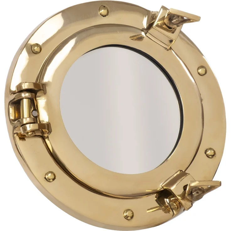 Bullauge Nautik Spiegel Maritim Schiff Nautika 20 cm Messing rund – Bild 6