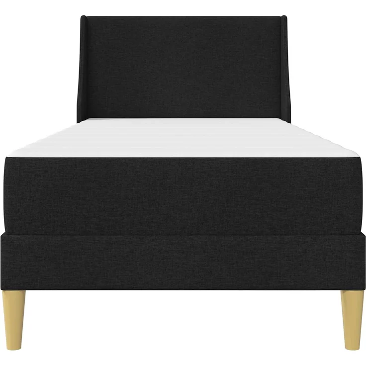 vidaXL Bettgestell mit Matratze Schwarz 80 x 200 cm Polyester 3414706 – Bild 6