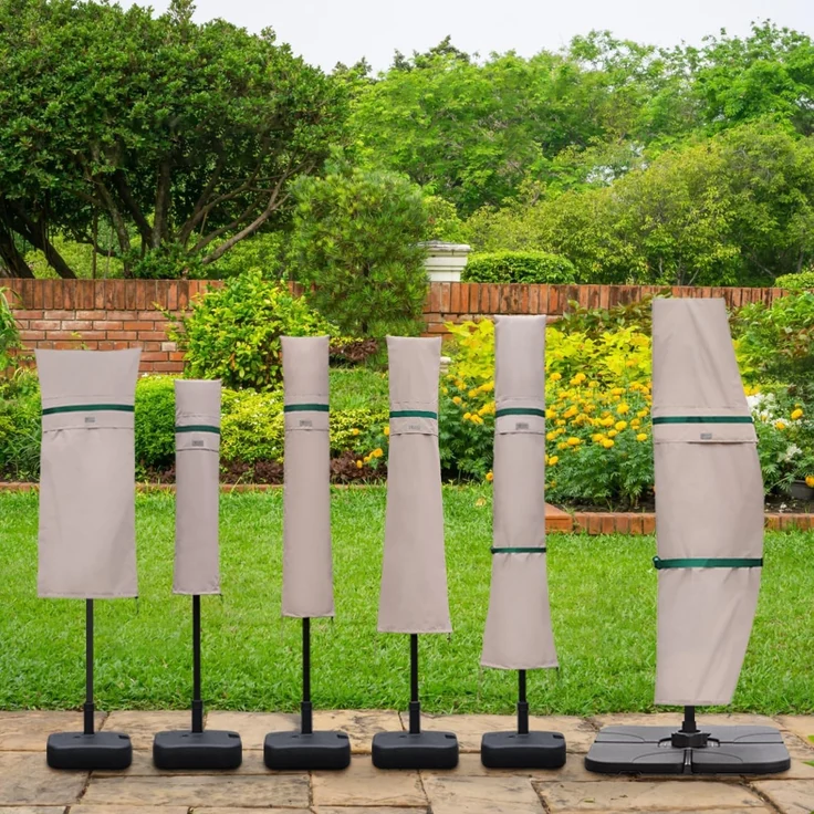 Sekey Sonnenschirm-Schutzhülle Modernes Design Schutzhülle Sonnenschirm Schutzhaube Ampelschirm, 190 x 30/50 cm für Ø 350 cm / 300 x 200 cm Marktschirm – Bild 8