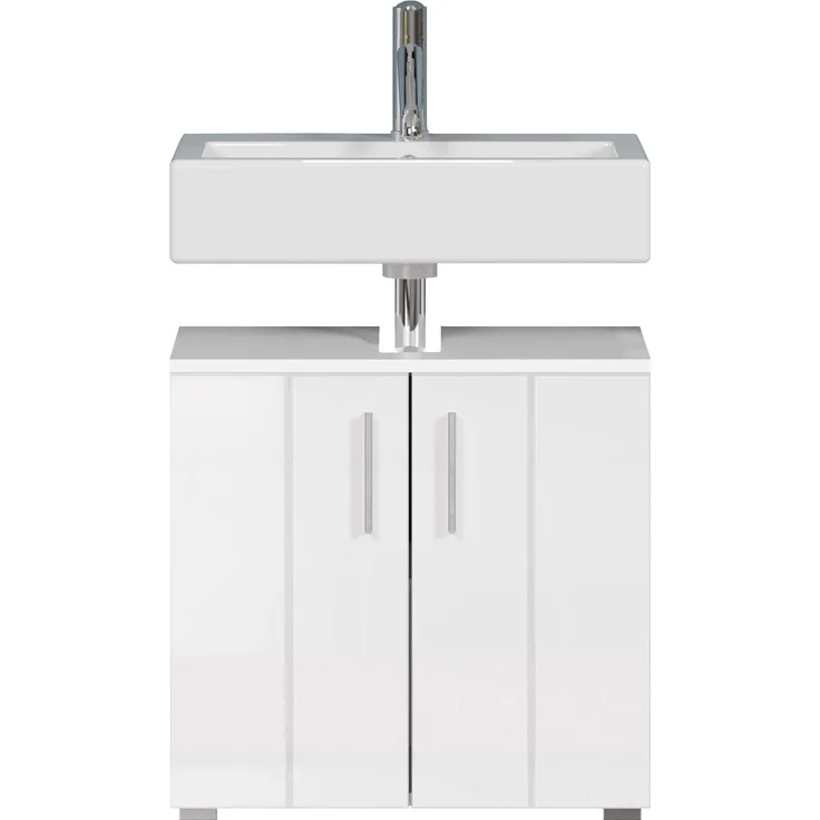 Trendteam 'Wons' Waschbeckenunterschrank, Holzwerkstoff weiß, 60 x 58 x 34 cm