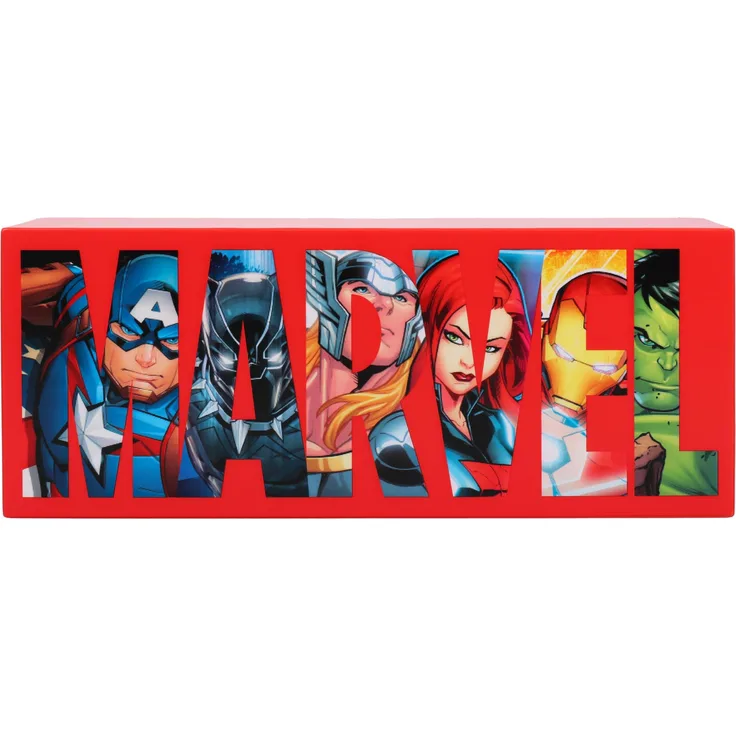 Paladone Marvel Avengers Logo Light, 2 Beleuchtungsmodi, dekoratives Displayschild für Marvel-Fans, betrieben durch Kabel oder AAA-Batterien