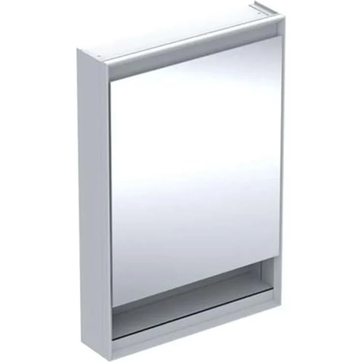 Geberit ONE Spiegelschrank mit ComfortLight, 1 Tür, mit Nische, Aufputzmontage, weiss/Aluminium, 60x90 cm, 505.83, Ausführung: Anschlag rechts - 505.831.00.2 – Bild 1
