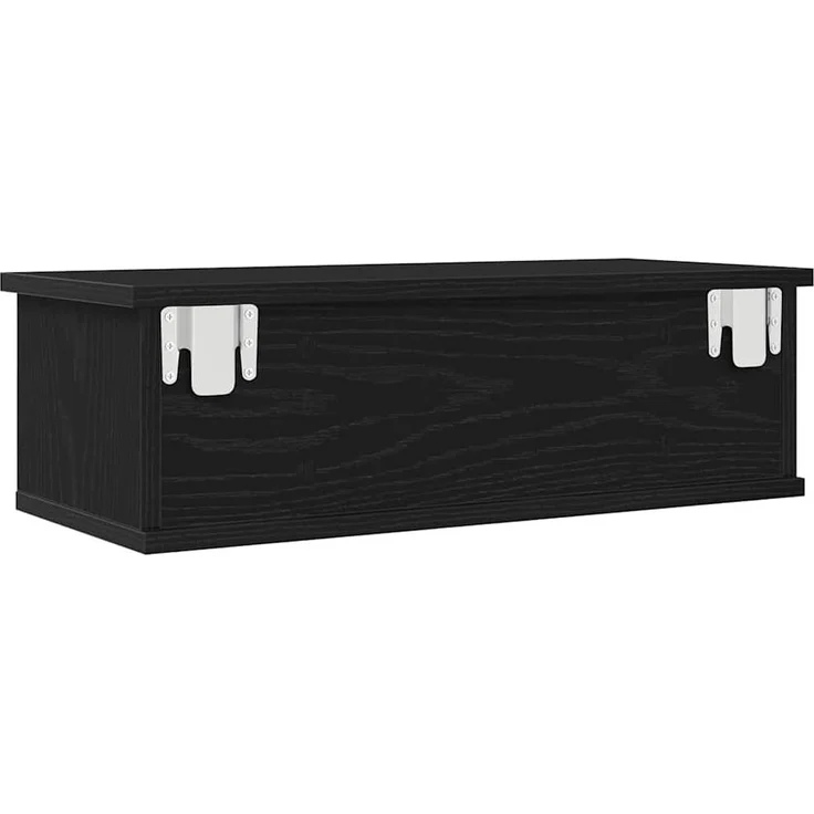 vidaXL Wandschrank Wandmontiert Schwarz Eichen-Optik 60 x 26 x 18,5 cm 862435 – Bild 5