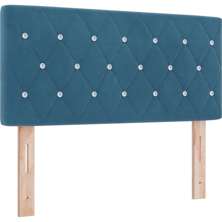 vidaXL LED-Speicherbett mit Matratze Dunkelblau 100 x 200 cm Samt 3459172 – Bild 6