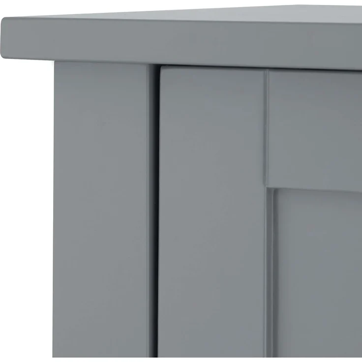 Teamson Home Wooden Badezimmerbades Lagerschrank mit 2 Türen, hoher Badezimmerschrank, graue Badezimmermöbel, verstellbare Lagerung, Mercer -Sammlung – Bild 7