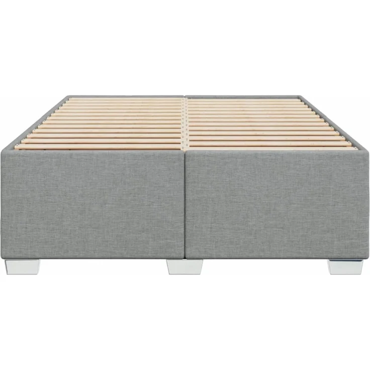 vidaXL Bettgestell ohne Matratze Hellgrau 140x190 cm Stoff 3284471 – Bild 3
