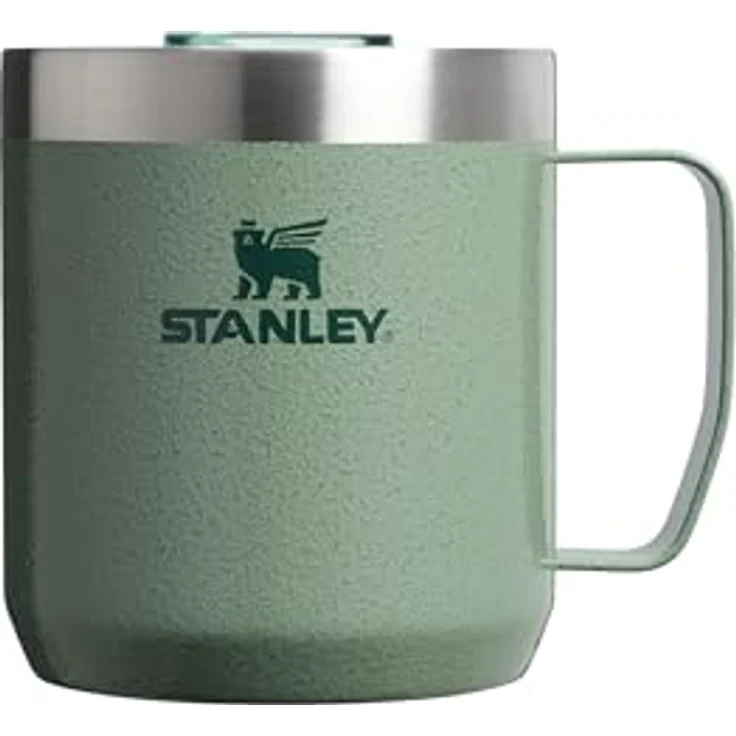 STANLEY 1913 Classic Legendary Camp Mug Thermobecher 0.35L - Hält 1.5 Stunden Heiß - 3 Stunden Kalt - BPA-Frei - Spülmaschinenfest - Edelstahl Kaffeebecher To Go - Hammertone Green – Bild 2