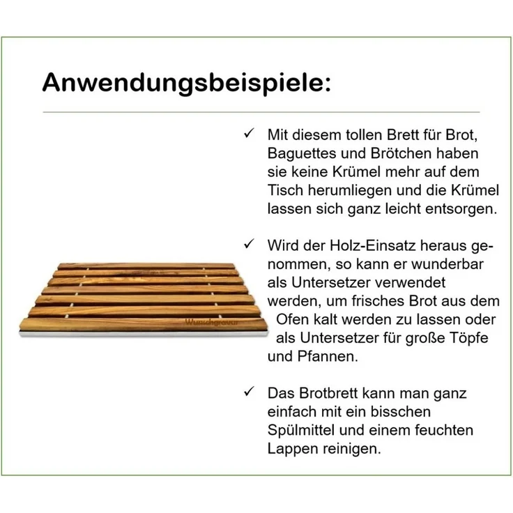 Olivenholz-erleben Brotschneidebrett Brotbrett DESIGN, (1-St), antibakterielle Wirkung – Bild 3