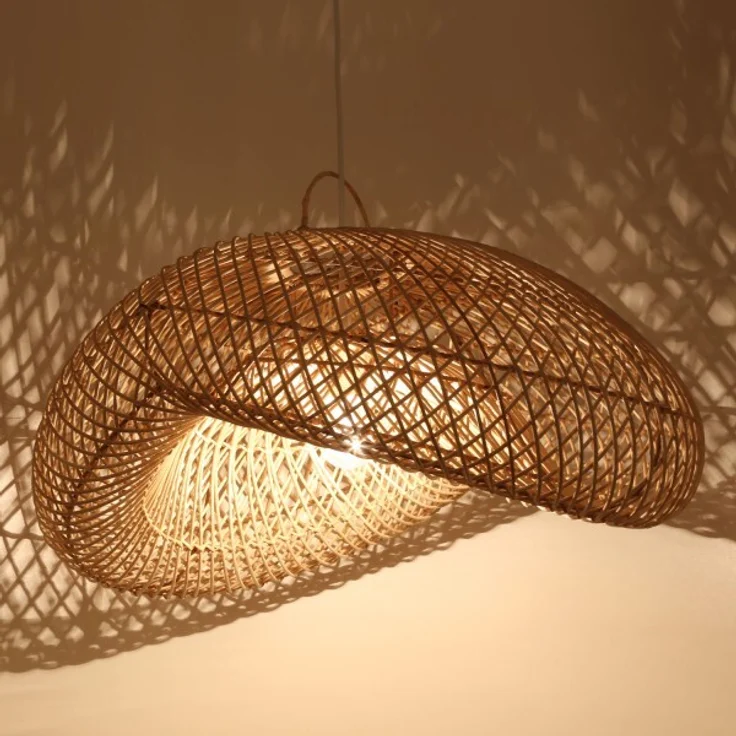 Rattan Lampe Luna L – Bild 1