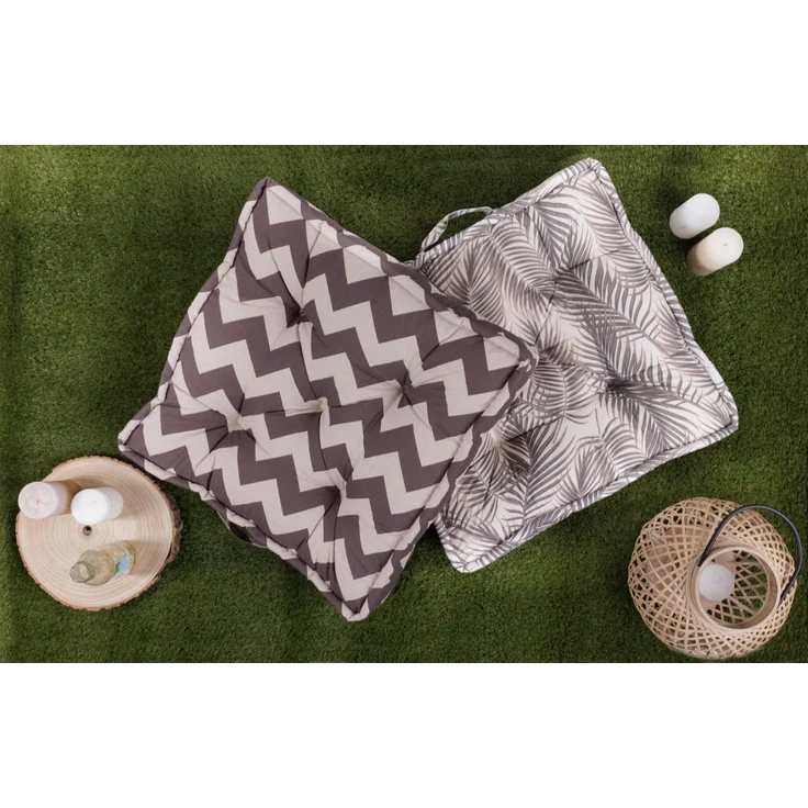 GO-DE Bodenkissen 60 cm x 60 cm x 12 cm, grau 70% Baumwolle/30% Polyester Kissen – Bild 3