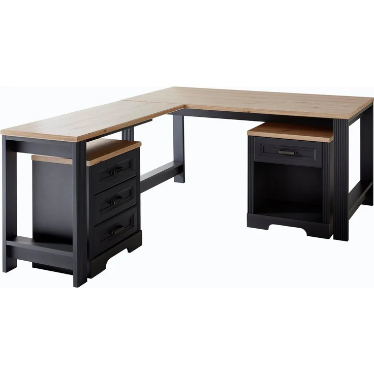 Schreibtisch JASMIN Graphit Artisan Eiche Nachbildung 160 x 80 cm – Bild 2