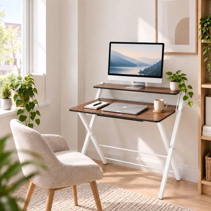 Relaxdays Klappbarer Schreibtisch Monitoraufsatz – Bild 2